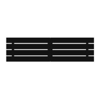 Manhattan Comfort 134GMC2 Rockefeller 106.69 Floating Headboard with Four Slats in Black